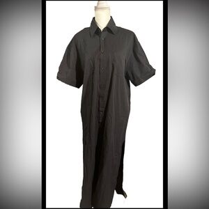 Dissh women's Maxie black cotton shirt dress